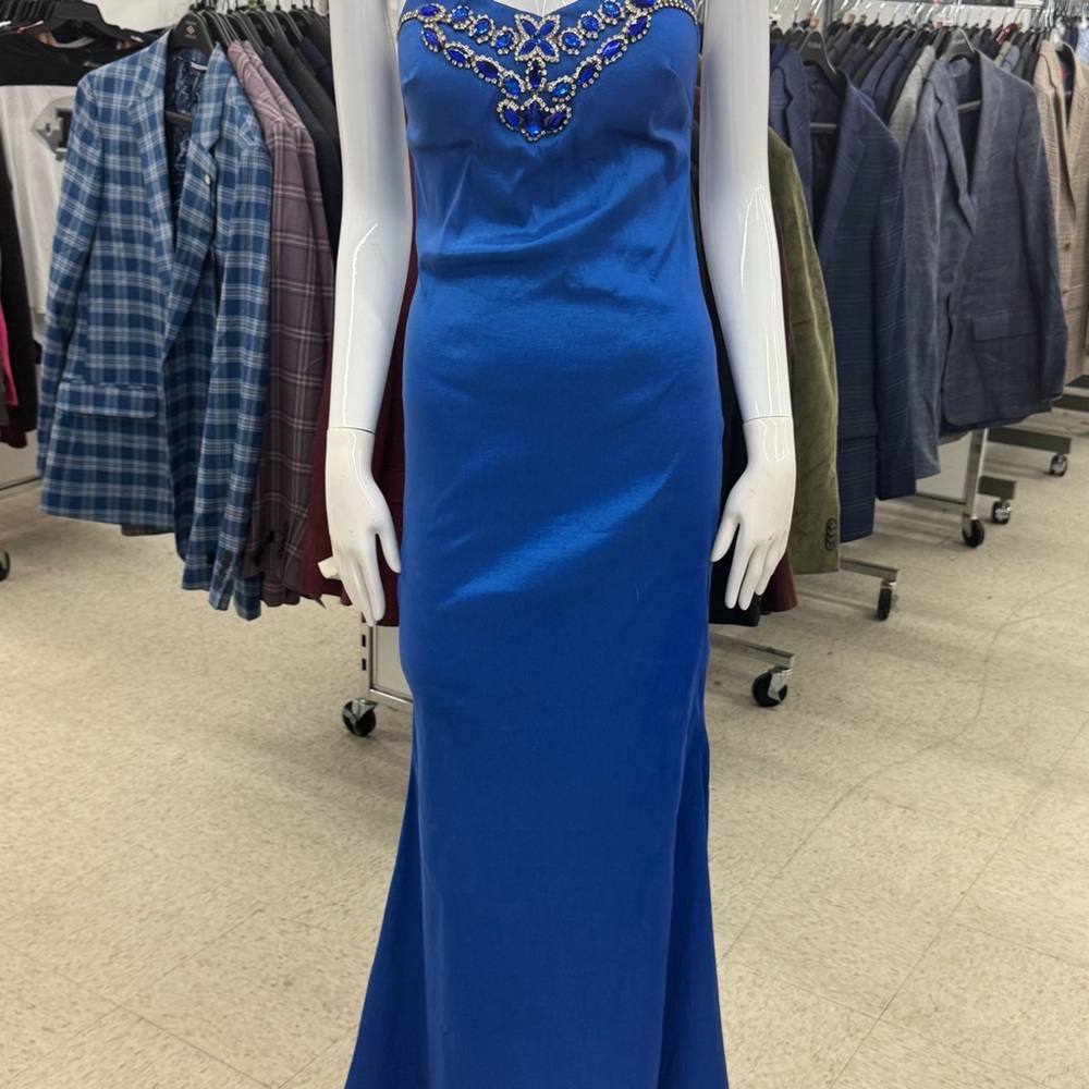 Daisy Dazzle Long Gown Royal Blue